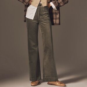 The Colette Corduroy Full-Length Wide-Leg Pants by Maeve ~ NWT